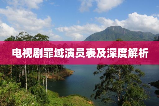 電視劇罪域演員表及深度解析
