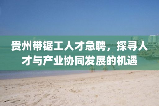 貴州帶鋸工人才急聘，探尋人才與產(chǎn)業(yè)協(xié)同發(fā)展的機(jī)遇