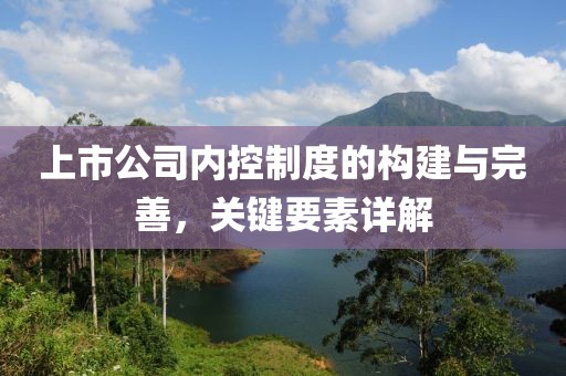上市公司內(nèi)控制度的構建與完善，關鍵要素詳解