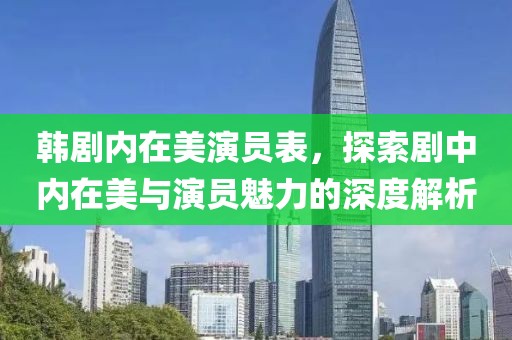 韓劇內(nèi)在美演員表，探索劇中內(nèi)在美與演員魅力的深度解析