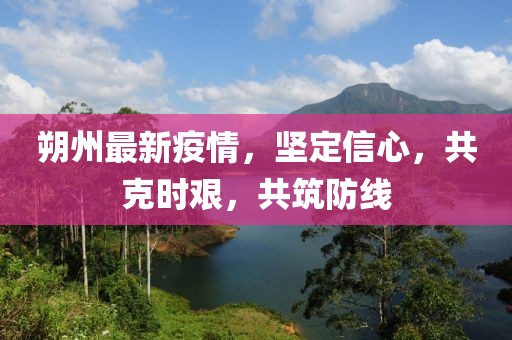朔州最新疫情，堅定信心，共克時艱，共筑防線