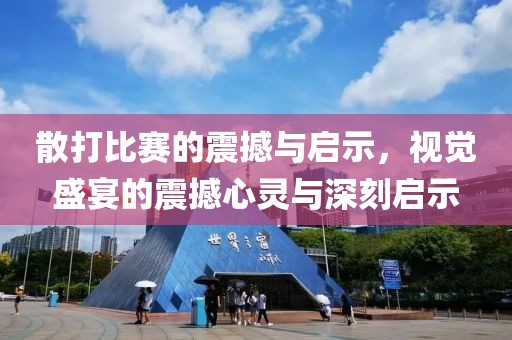 散打比賽的震撼與啟示，視覺盛宴的震撼心靈與深刻啟示
