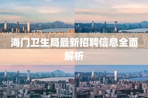 海門衛(wèi)生局最新招聘信息全面解析