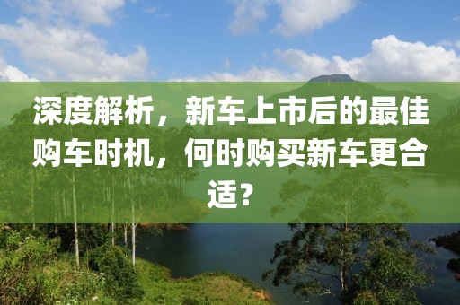 深度解析，新車上市后的最佳購車時機，何時購買新車更合適？