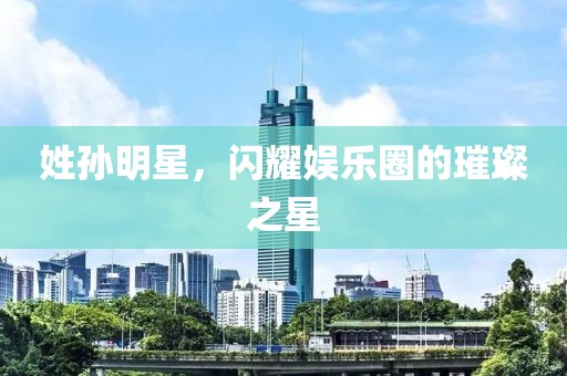 姓孫明星，閃耀娛樂圈的璀璨之星
