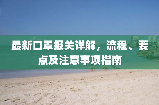 最新口罩報關詳解，流程、要點及注意事項指南
