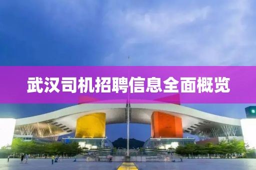 武漢司機(jī)招聘信息全面概覽