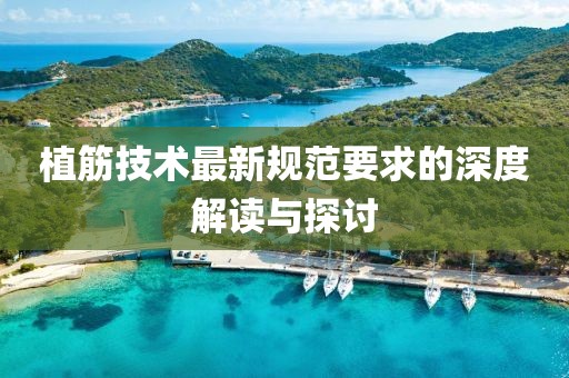植筋技術(shù)最新規(guī)范要求的深度解讀與探討