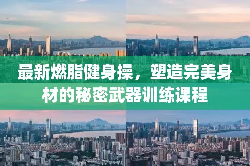 最新燃脂健身操，塑造完美身材的秘密武器訓(xùn)練課程