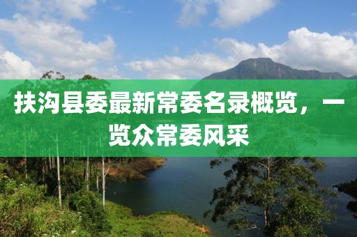 扶溝縣委最新常委名錄概覽，一覽眾常委風(fēng)采