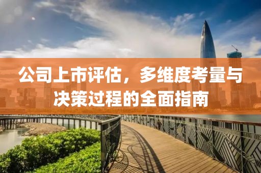 公司上市評估，多維度考量與決策過程的全面指南