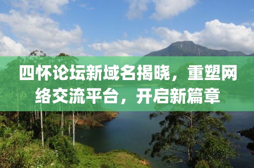 四懷論壇新域名揭曉，重塑網(wǎng)絡(luò)交流平臺，開啟新篇章
