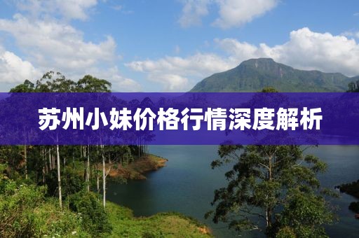 蘇州小妹價格行情深度解析