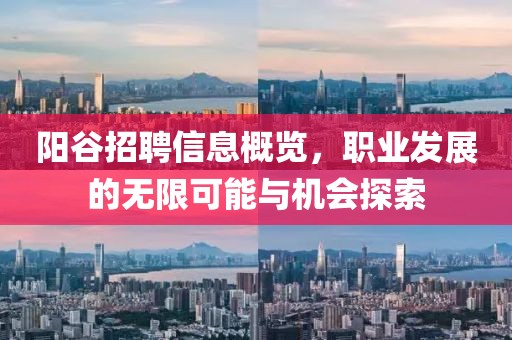 陽谷招聘信息概覽，職業(yè)發(fā)展的無限可能與機(jī)會(huì)探索