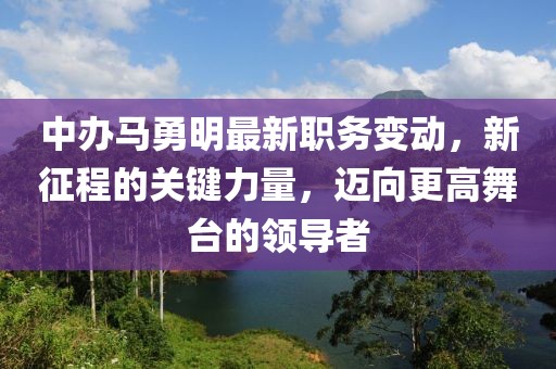 中辦馬勇明最新職務(wù)變動，新征程的關(guān)鍵力量，邁向更高舞臺的領(lǐng)導(dǎo)者