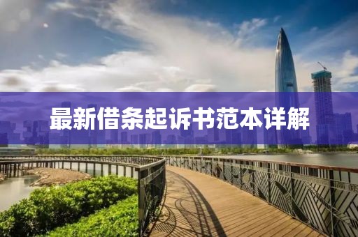最新借條起訴書范本詳解