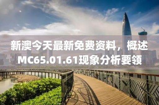 新澳今天最新免費資料，概述MC65.01.61現(xiàn)象分析要領(lǐng)