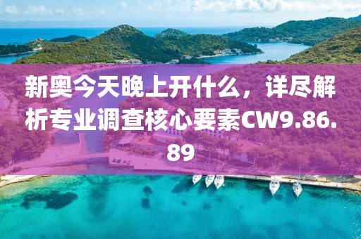 新奧今天晚上開什么，詳盡解析專業(yè)調(diào)查核心要素CW9.86.89