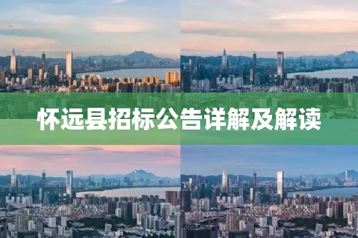 懷遠縣招標公告詳解及解讀