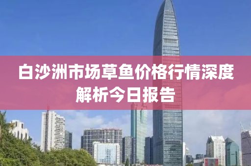 白沙洲市場草魚價格行情深度解析今日報告