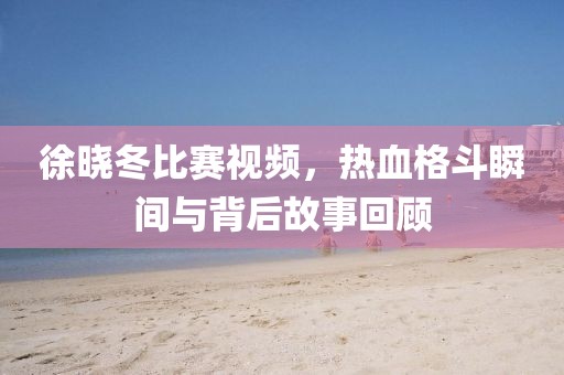 徐曉冬比賽視頻，熱血格斗瞬間與背后故事回顧