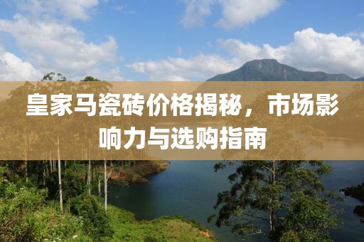 皇家馬瓷磚價(jià)格揭秘，市場(chǎng)影響力與選購(gòu)指南
