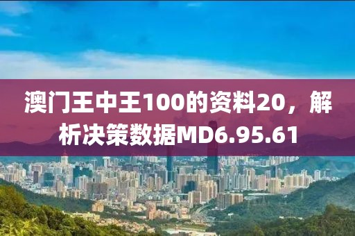 澳門王中王100的資料20，解析決策數(shù)據(jù)MD6.95.61