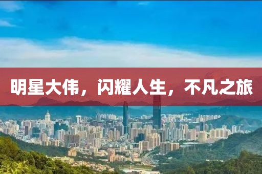 明星大偉，閃耀人生，不凡之旅