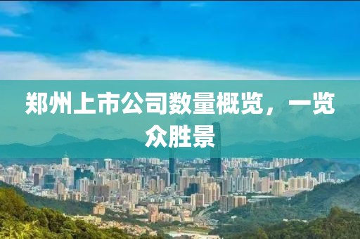 鄭州上市公司數(shù)量概覽，一覽眾勝景