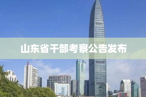 山東省干部考察公告發(fā)布