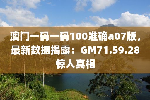 澳門一碼一碼100準確a07版，最新數(shù)據(jù)揭露：GM71.59.28驚人真相