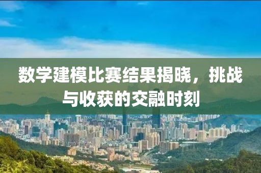 數(shù)學(xué)建模比賽結(jié)果揭曉，挑戰(zhàn)與收獲的交融時(shí)刻