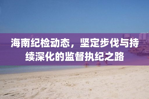 海南紀(jì)檢動(dòng)態(tài)，堅(jiān)定步伐與持續(xù)深化的監(jiān)督執(zhí)紀(jì)之路