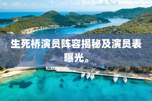 生死橋演員陣容揭秘及演員表曝光。