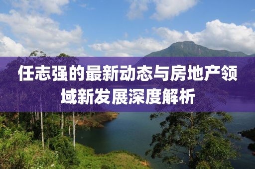 任志強(qiáng)的最新動(dòng)態(tài)與房地產(chǎn)領(lǐng)域新發(fā)展深度解析