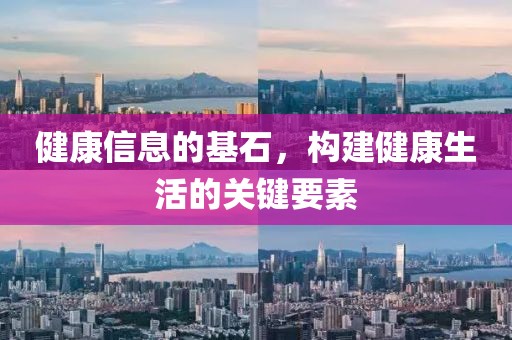 健康信息的基石，構(gòu)建健康生活的關(guān)鍵要素