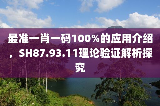 最準(zhǔn)一肖一碼100%的應(yīng)用介紹，SH87.93.11理論驗(yàn)證解析探究