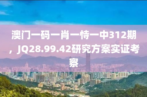 澳門一碼一肖一恃一中312期，JQ28.99.42研究方案實(shí)證考察