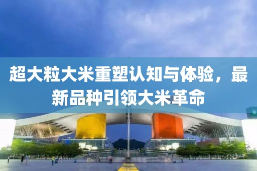 超大粒大米重塑認(rèn)知與體驗，最新品種引領(lǐng)大米革命