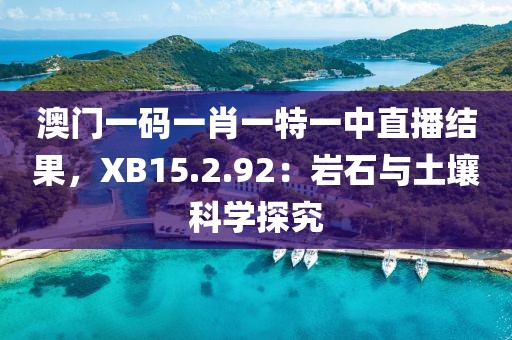 澳門一碼一肖一特一中直播結(jié)果，XB15.2.92：巖石與土壤科學探究