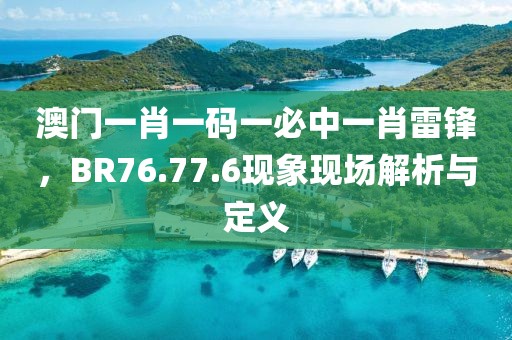 澳門一肖一碼一必中一肖雷鋒，BR76.77.6現象現場解析與定義