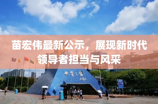 苗宏偉最新公示，展現(xiàn)新時代領(lǐng)導者擔當與風采