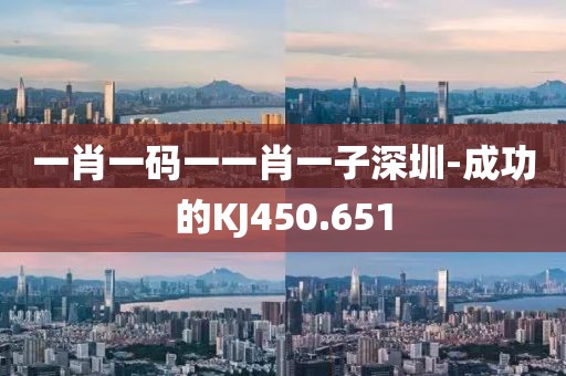 一肖一碼一一肖一子深圳-成功的KJ450.651