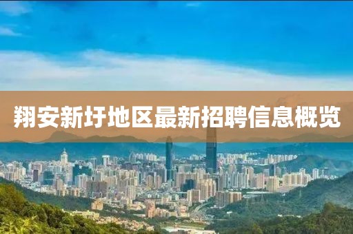 翔安新圩地區(qū)最新招聘信息概覽