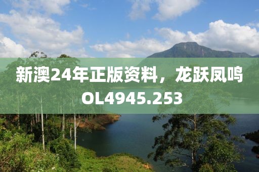 新澳24年正版資料，龍躍鳳鳴 OL4945.253