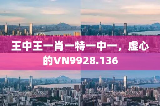 王中王一肖一特一中一，虛心的VN9928.136