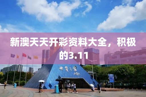 新澳天天開彩資料大全，積極的3.11