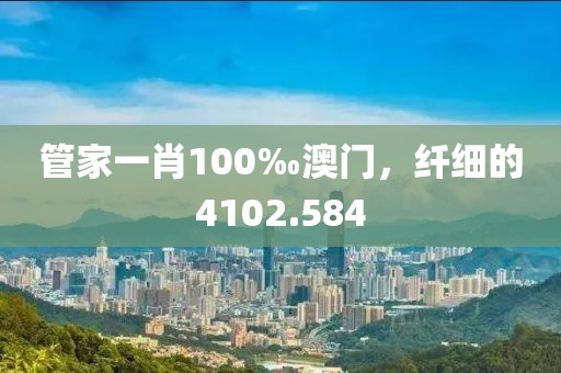 管家一肖100‰澳門，纖細的4102.584