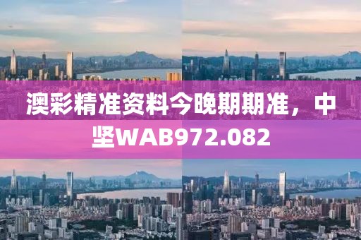 澳彩精準資料今晚期期準，中堅WAB972.082