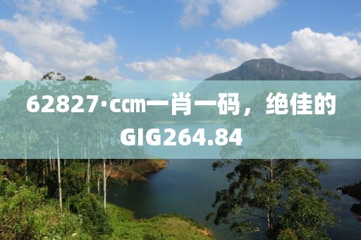 62827·c㎝一肖一碼，絕佳的GIG264.84